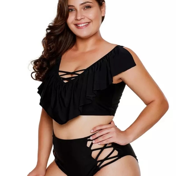 Black Tankini Bathing Suits - Picture 3 of 6